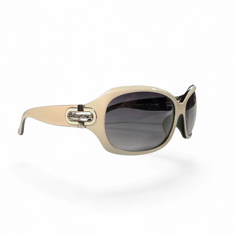 Mispecs Italy Design Y2K Sunglasses Pearl Light Pink/Cream Oversized